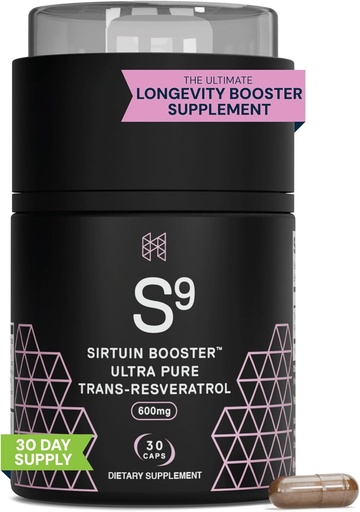 [BRSWEBI7CIMQEC3K] HPN Nutraceuticals SIRTUIN, 98% Ultra Pure Trans-Resveratrol Extract, Sirtuin Activator, 600 mg di 98% Trans-Resveratrolo Extract, 30 capsule