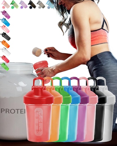 [BRSROYDRO4JQIG32] EBAT 16 Piece Set Colorful AntiDropBPAFREELeakProofProtein Shaker Bottle Value Pack w. Whisk Ball & ErgonomicDesign &, 8 Unique Color Value Pack (See Photo) for for Men/Women /