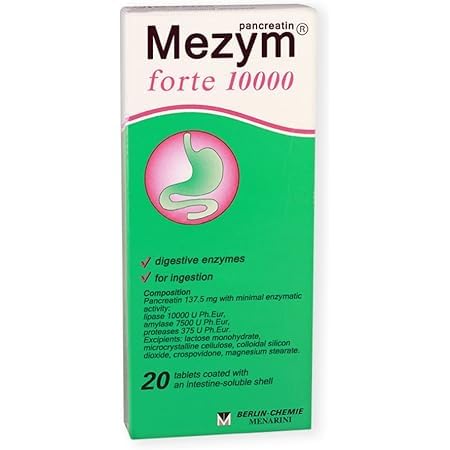 [BRSWGCY3OINGKA3K] Grace nnvg Mezym Forte 10000, 20 Tablets (Dietary Supplement, Pancreatin Enzymes for Digestion Support)