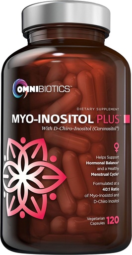 [BRSWKHQQBIBGAFL2] Omni Biologics Mio-Inositol & D-Chiri Inostosol Supplement with 40:1 presential for Horemone ดุลยภาพสําหรับผู้หญิง - Supplement to using Recetember & Ovania. Not-GMO - 120 เวก้า Capsuls