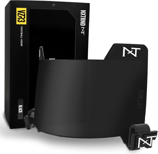 [BRSW2ZAFOUCBU3TV] Nxtrnd VZR3 Football Visor, Curved Lens Technology, Fits Adult & Youth Football Helmets