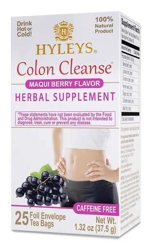 [BRSW2C3QOEFG2ETB] Hyleys Colon Cleanse Tea Maqui Berry Flavor - 25 teposer (1 pakke)