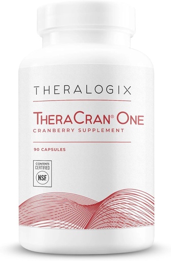 [BRSWEBIOCABRG2Q6] Theralogix TheraCran One Cranberry Capsules - 90-Day Supply - Supplement for Men & Women - to Support Urinary Tract Health* - 36mg Soluble PACs per Capsule - NSF Certified, 90 Count (Pack of 1)