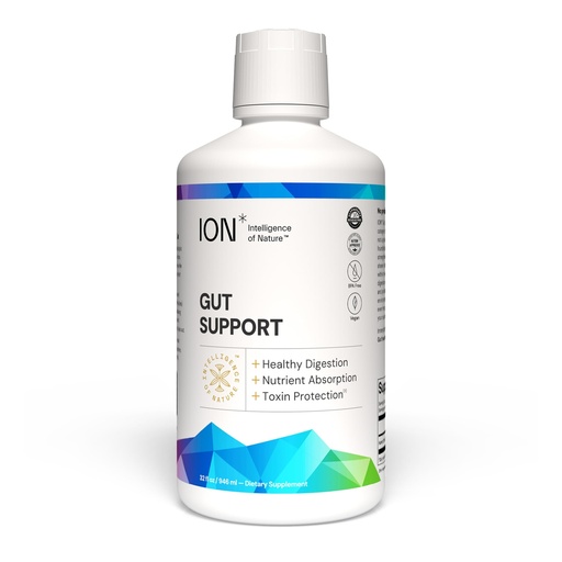 [BRSWGCYEBUIAY3DU] ION* Intelligence of Nature Gut Support Liquid Supplement - Gut & Digestive Health Liquid Drops, Cleanse & Detox with Humic Extract for Women & Men, Adults & Kids 4+ - 32 fl oz (Pack of 1)
