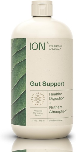 [BRSWGCYEBUIAY3DU] ION* The Nature Gut Support Liquid Supplement - Gut & Digestive Health Liquid Drops, Cleanse & Detox with Humic Extract for Women & Men, Yetişkinler & Kids 4+ - 32 fl oz (Pack of 1)