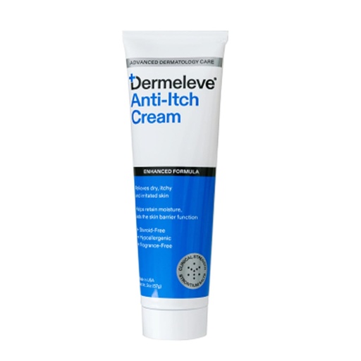 [BRSRAZYTAEMAOFDH] Dermeleve Steroid Free Anti-Itch Cream | תוספת כוח עבור Psoriasis, Seborrheic Dermatitis, Viral Rash, Bug Bites, Chronic Hives, Neuropathy (Nerve) | Full Body Itch Relief | 2 oz (1 Pack)