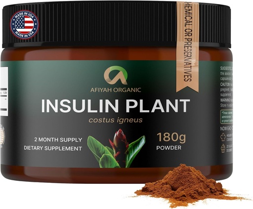 [BRSROCT3AR5AKH3B] Premium Quality Costus Igneus (Insulin Plant) Powder - Ei huono maku (2 kuukauden tarjonta) - Valmistettu Yhdysvalloissa - Sisältää täydellisen terveystukiohjelman