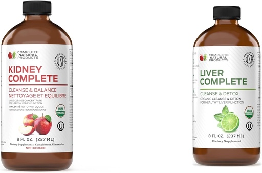 [BRSROHQTOJ4AOC34] Complete Natural Products Kidney Complete (8oz) & Liver Complete (8oz) Bundle