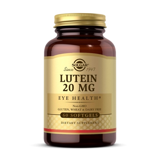 [BRSWIYL2OINQICDM] Solgar Lutein 20 mg, 60 Softgels - Supports Eye Health - Helps Filter Out Blue-Light - Contains FloraGLO Lutein - Non-GMO, Gluten Free, Dairy Free - 60 Servings