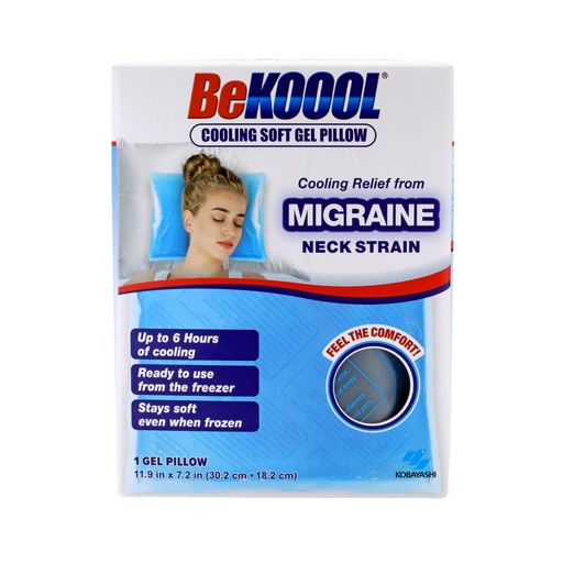 [BRSROBAYCQPBQHT5] BeKOOOL Cooling Soft Gel Pillow - Reusable Cooling Relief from Migraines, Neck Strain and Fever - Up to 6 Hours of Cooling, Ready to Use, Stays Soft When Frozen