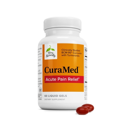 [BRSWYHT5OJ5R6H3H] Terry Naturally CuraMed Acute Pain Relief - Supplement with BCM-95 Curcumin & BOS-10 Boswellia - Black Sesame Seed Oil, 60 Liquid Gels (Pack of 1)
