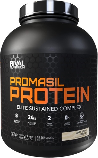 [BRSW2FAYAAHGGAD4] Rival Nutrition Promasil Protein - Soft Serve Vanilla, 5lbs.