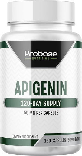 [BRSROCAPOUMGA3AY] Ultimate Apigenin Capsules 50mg - Non-GMO, Vegan, Gluten Free - 4 Month Supply - Herbal Relaxation Support Formula