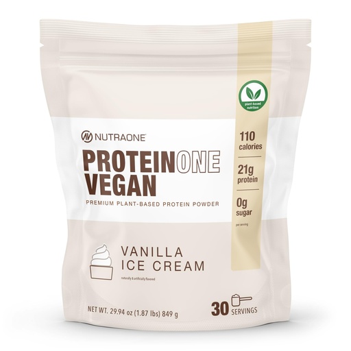 [BRSROFQBBV7B6E36] NutraOne ProteinOne Vegan Plant-Based Protein Powder Vegan Protein Powder, Dairy-Free, Pea and Rice Protein (Vanilla Ice Cream)