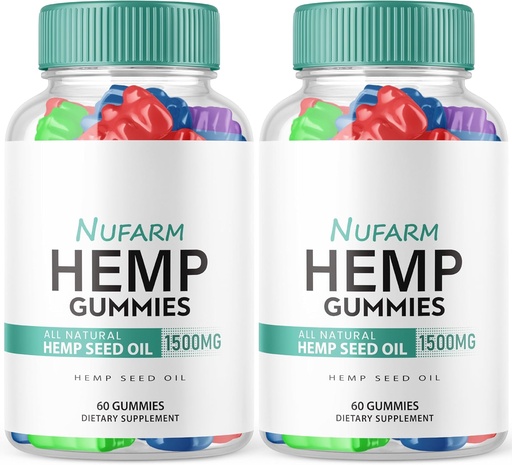 [BRSROBT5OYCGOFY6] (2 Paket) Nufarm Hemp Gummies - Formula Resmi - NewFarm Gummies with Performance Hemp Extract, Nu Farm Gummies Great Taste, Bio Heal Big Size Gummy, New 2023 1500mg Per Bottle New (120 Gummies)