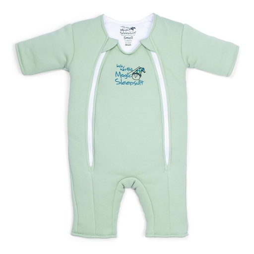 [BRSRMYY3C5YQKD3F] Magic Sleepsuit Baby Merlin's Cotton Baby Swaddle Transition Product - Soft and Cozy Design, Double Zipper for Easy Diaper Changes, Promotes Safe Sleep, 3-6 Months - Sage Green - Large 18-21lbs