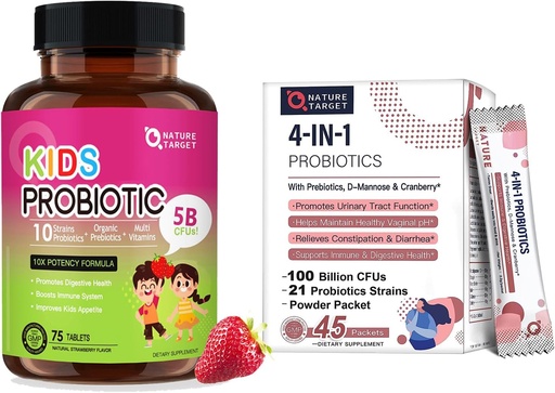 [BRSRA2QCAAIBAA3A] NATURE TARGET Probiotics-for-Women + Kids Probiotic Chewable