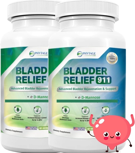 [BRSROAI7OQARQ3TV] Bladder Relief 911 Detoxifying Strength - for Men and Women Provides Bladder Support, 60 Veggie Capsules - 2 Pack