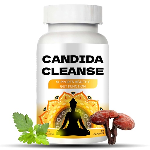 [BRSRAHADBUGQYAAY] Candida Cleanse - Gut & Colon Support, Advanced Formula - Oregano Leaf, Wormwood, Black Walnut, Caprylic Acid