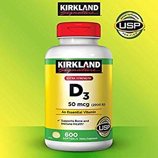 [BRSWGHD6AAOQG3L4] Kirkland Signature Expect More Extra Strength D3 50 mcg, 600 Softgels