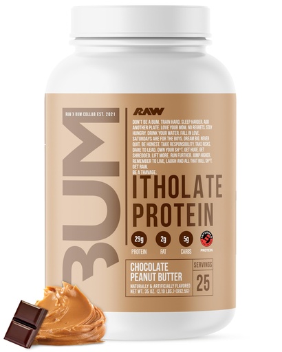 [BRSRMYYYCADQI33J] RAW Whey Isolate Protein Powder, Chocolate Peanut Butter (CBUM Itholate) - 100% Grass-Fed Sports Nutrition Powder for Muscle Growth & Recovery - Low-Fat, Low Carb, Naturally Flavored - 25 Servings