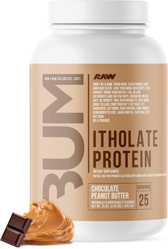 [BRSRMYYYCADQI33J] RAW Whey Isolate Protein Powder, Txokolatezko Peanut Butter (CBUM Itholate) - 100% Grass-Fed Sports Nutrition Powder for Muscle Growth & Recovery - Low-Fat, Low Carb, Naturalki Flavored - 25 Zerbitzu