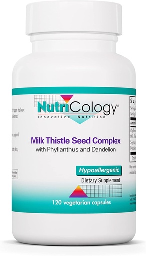 [BRSWIYQTBYGWCHLA] Nutricology Phyllantus Complex Supplement - Liver Health Support, Milk Thistle, Dandelion, Detox, Cleanse, Vegetarian Capsules - 120 Count