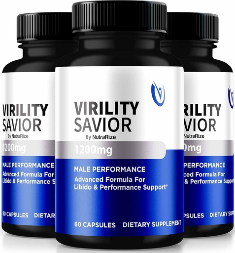 [BRSRAFL3PMHBQHYU] (3 Pack) Virility Savior Capsules for Men, Official VirilitySavior Male Formula, Premium Pills for Max Performance and Confidence, All-Natural Support for Overall Health and Wellness (180 Capsules)