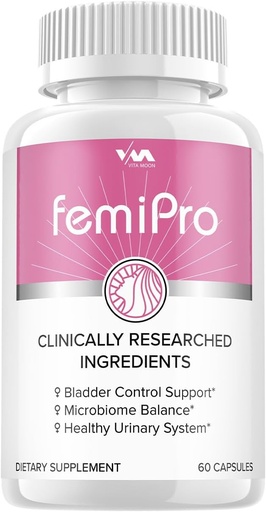 [BRSRAAYFDMFQEETG] (1 пакет) Femi Pro Probiotics - поддержка FemiPro Advanced Formula Bladder Control, баланс микробиома, здоровая мочевая система, 60 капсул