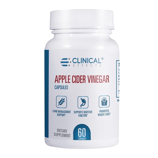 [BRSWYAYNBUPBQ2AU] Efektu klinikoak Apple Cider Vinegar kapsulak - 1300mg Pure Apple Cider Vinegar for Weight Management, Heart Health eta Energy Support - 60 Veggie ACV pilulak - Estatu Batuetan egina