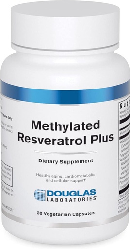 [BRSWYAD7CMIAAFL5] Douglas Laboratories Methylated Resveratrol Plus ← Fórmula con Curcumin y Vitamina D para la Salud Cardiometabólica y Celular ← 30 cápsulas vegetarianas