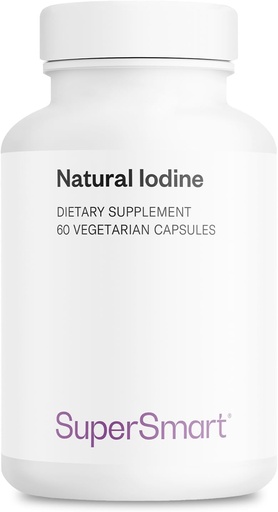 [BRSWGGATAQCBA3LA] SuperSmart - Natural Iodine 1000mg por día (Patented & High Strength) - Puro Sea Kelp Iodine Suplemento - 650ppm de Iodine ← Non-GMO & Gluten Gratis - 60 cápsulas vegetarianas