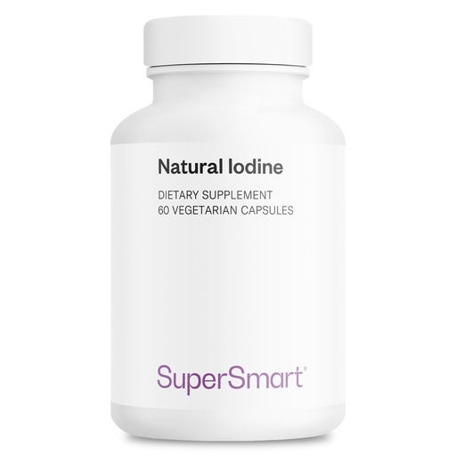 [BRSWGGATAQCBA3LA] Supersmart - Natural Iodine 1000 mg Per Day - Standardized to 650 ppm of Iodine - Thyroid & Healthy Nervous System Support Supplement | Non-GMO & Gluten Free - 60 Vegetarian Capsules