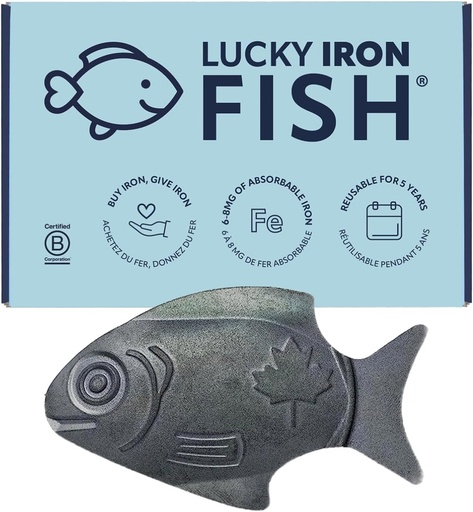 [BRSWKHQROYNGCH35] The Original Lucky Iron Fish ®. An Iron Supplement Alternative to Reduce Deficiency. NO SIDE EFFECTS. Use once daily - 5 year supply included.