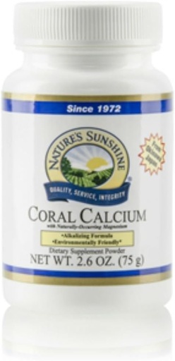[BRSWIYQ6CIFBUFTE] Nature's Sunshine Coral Calcium, 75 Grams | Promote Bone Health, Helps Maintain pH Levels, and Provides 325 mg Calcium per Serving