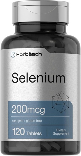 [BRSROFIEB55WKAI2] Horbäach Selenium 200mcg Papildinājums sievietēm un vīriešiem; 120 tabletes;
