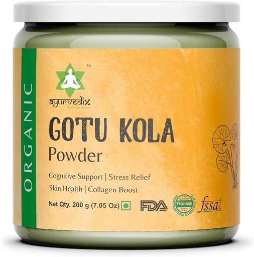 [BRSROEINDMGRU3YV] Organic Gotu Kola Powder - Herbal Supplements Boosts Immunity & Sup0ports Digestion | Non-GMO & Gluten-Free - Centella Asiatica - Mandupakarni Powder and Brahmi Powder - 7.05 Oz / 200g