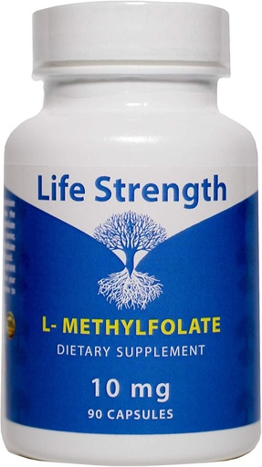 [BRSWYFT7CB7W2H3X] L-Methylfolate 10 MG, Optimized " Highly Bioactive Methyl Folate, 5-MTHF supplement for Mood and Immune Support, Natural Diet supplement for Energy, Non-GMO " Gluten-Free, 90 Capsules
