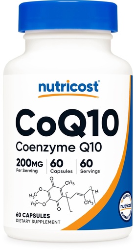 [BRSW2YYEOZYWECTA] Nutricost CoQ10 200mg, 60 Vegetarian Capsules, 60 Servings - High Absorption, Vegetarian, Non-GMO, Coenzyme Q10