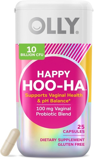 [BRSW2YAKCB5W2F37] LOLY Hoo-Ha Capules, Probiòtic per a Dones, Salut Vaginal i pH, 10 mil milions de dòlars, Guten Free - 25 comte
