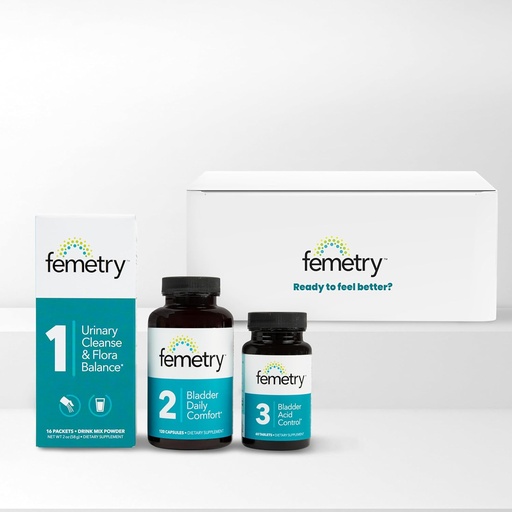 [BRSROHDQB55WCEL5] Femetry Bundle — Urinary & Bladder Support Kit: Urinary Cleanse & Floreal 平衡, Bladder Daily Comfort & Bladder 酸性控制 – IC/BPS UTI Relief, 临床上由乌罗吉尼科医生提出