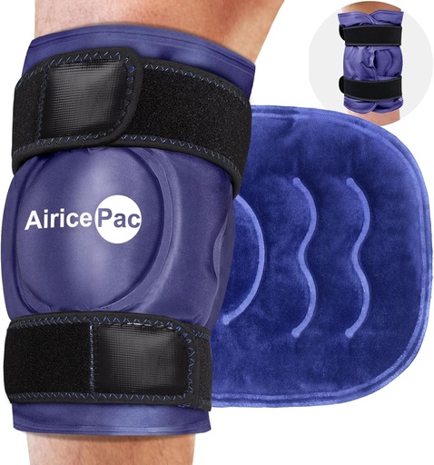 [BRSRAZT3AF7QE3A4] XXL Ice Pack Wrap Around Knee After Surgery, Reusable Gel Large Ice Pack for Injuries, Pain Relief, Swelling, Sports Injuries, 1 Pack Blue