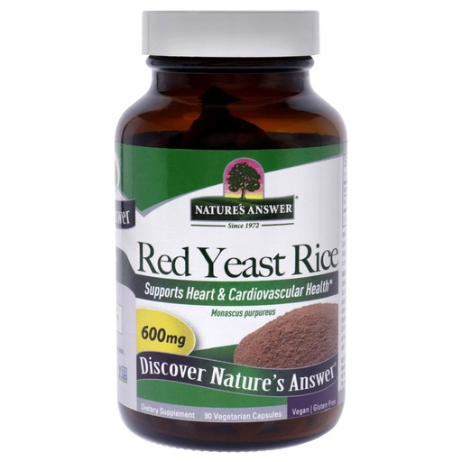 [BRSWIYQFCECRQFTK] Nature's Answer Red Yeast Rice Vegetarian Capsules, 90-Count