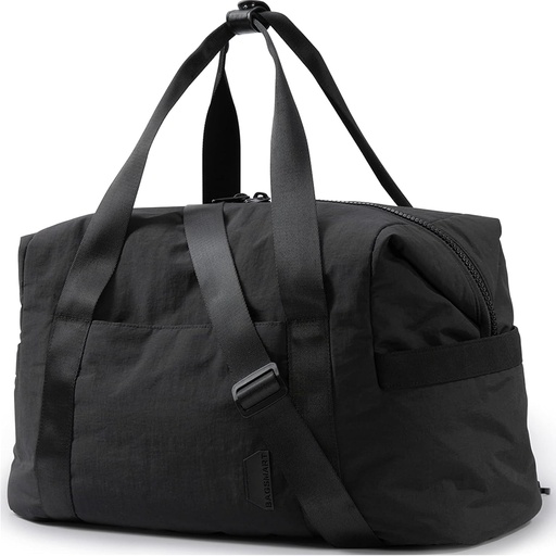 [BRSWYFQPBEPWYEY7] BAGSMART Gym Bag for Women, Carry on Weekender Overnight Bag, Travel Duffel Bags with Trolley Sleeve, Personal Item Travel Bag Tote Bag Workout Dance Bag(Black,Medium)