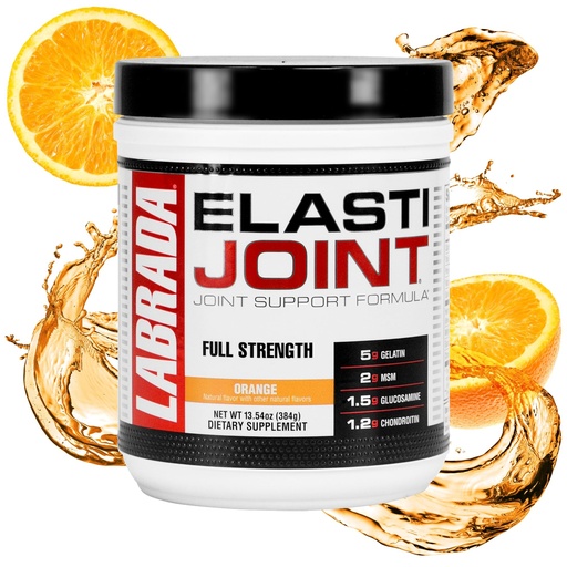[BRSWIFQKC57AKYI5] Labrada Nutrition Elastijoint, Orange Flavor,Glucosamine Joint Support Supplement Powder for Men & Women, Joint Relief & Bone Health Supplement with MSM, Glucosamine Chondroitin MSM Gluten-Free