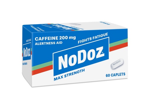 [BRSWYYAECUBAED3K] NoDoz 200mg Caffeine Pills Maximum Strength, 60 Caplets Total