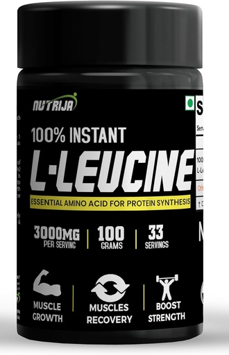 [BRSROHYKC4HGE33B] Instant L-Leucine Powder -100% Pure & USP Grade | Dissolves Faster, Rapid Absorption, Better Bioavailability | Muscle Growth & Recovery
