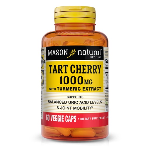 [BRSWKFQLOUIRW2TU] MASON NATURAL 1000mg Tart Cherry Extract with Standardized Turmeric, 60 Day Supply Capsules for Joint Support