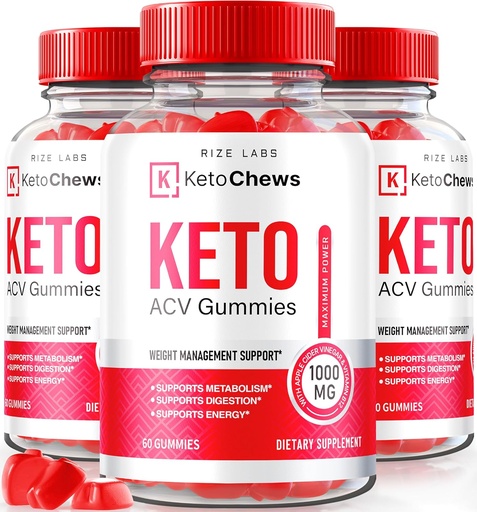 [BRSROFQNB56G2YLB] rize labs (Pack of 3 Keto Chews ACV Gummies for Advanced Weight Loss 525 mg, Premium Keto+ACV Supplement, All Natural Apple Cider Vinegar, Official Keto Plus ACV Reviews (180 Gummies)