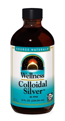 [BRSWECQ5OF6WACA3] Source Naturals Wellness Colloidal Silver 45 ppm, Supports Physical Well Being* - 8 Fluid oz